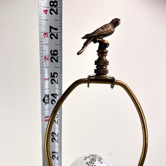 United Wilson Parrot Hand Painted Porcelain Table Lamp on Bronze Bases 1897 - Picture 16 of 16